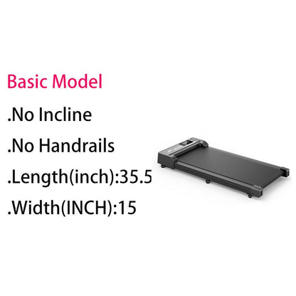 Incline Walking Pad Treadmill with Remote Control